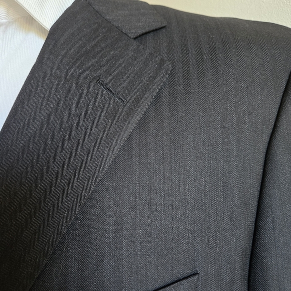 🇨🇦Samuelsohn/Harry Rosen Dark Grey Wool Blazer - Picture 4 of 12